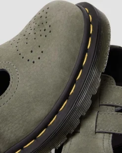 Dr. Martens Babies 8065 En Cuir NICKEL GREY — Milled Nubuck Wp Store