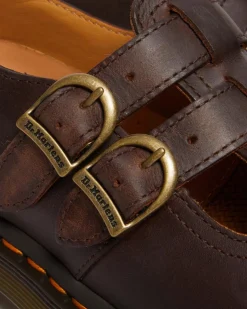 Dr. Martens Babies 8065 En Cuir Crazy Horse Marron foncé — Crazy Horse Shop