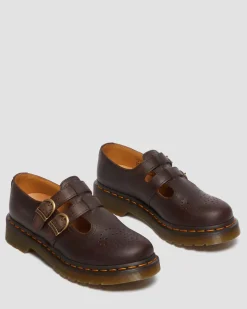 Dr. Martens Babies 8065 En Cuir Crazy Horse Marron foncé — Crazy Horse Shop