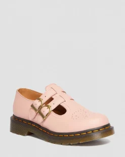 Dr. Martens Babies 8065 En Cuir Virginia Peach Beige — Virginia Hot