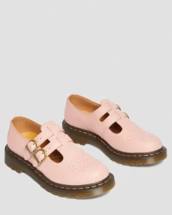 Dr. Martens Babies 8065 En Cuir Virginia Peach Beige — Virginia Hot