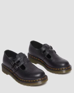Dr. Martens Babies 8065 En Cuir Virginia Noir — Virginia Hot