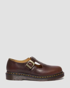 Dr. Martens Babies En Cuir Regency à Brides En T Whiskey — Regency Calf Best
