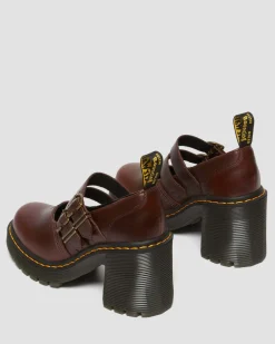 Dr. Martens Babies Eviee En Cuir à Talons Dark Brown Fashion