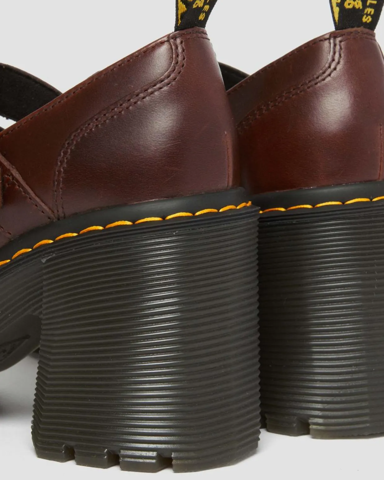 Dr. Martens Babies Eviee En Cuir à Talons Dark Brown Fashion