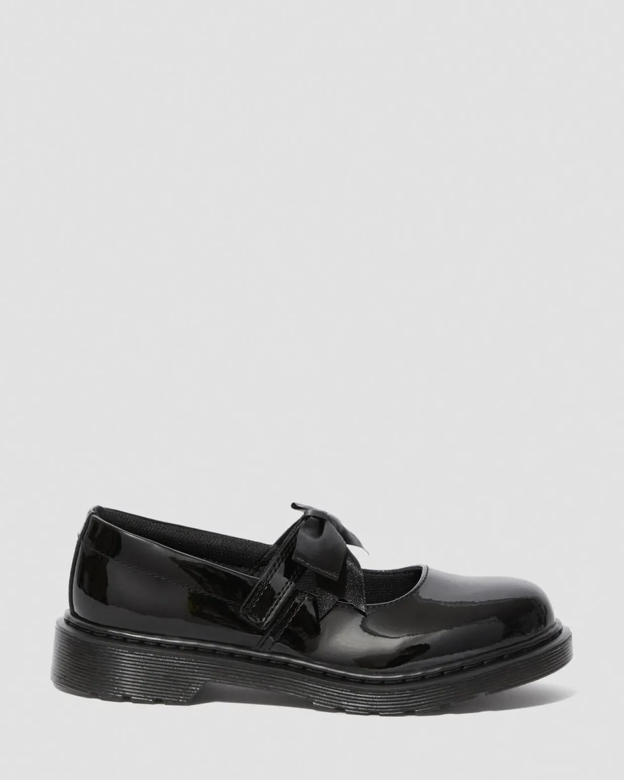 Dr. Martens Babies Maccy II En Cuir Verni Pour Ado Noir — Patent Leather Hot