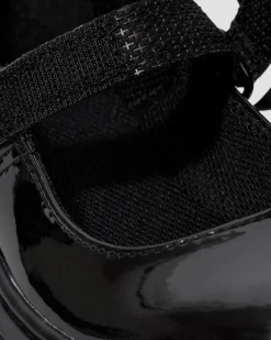 Dr. Martens Babies Maccy II En Cuir Verni Junior Noir — Patent Leather Cheap