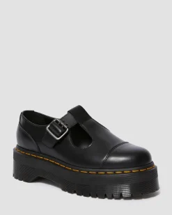 Dr. Martens Babies Plateformes Bethan En Cuir Smooth Noir — Polished Smooth Outlet
