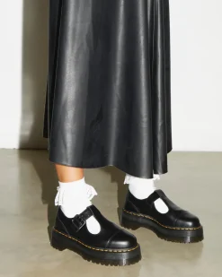 Dr. Martens Babies Plateformes Bethan En Cuir Smooth Noir — Polished Smooth Outlet