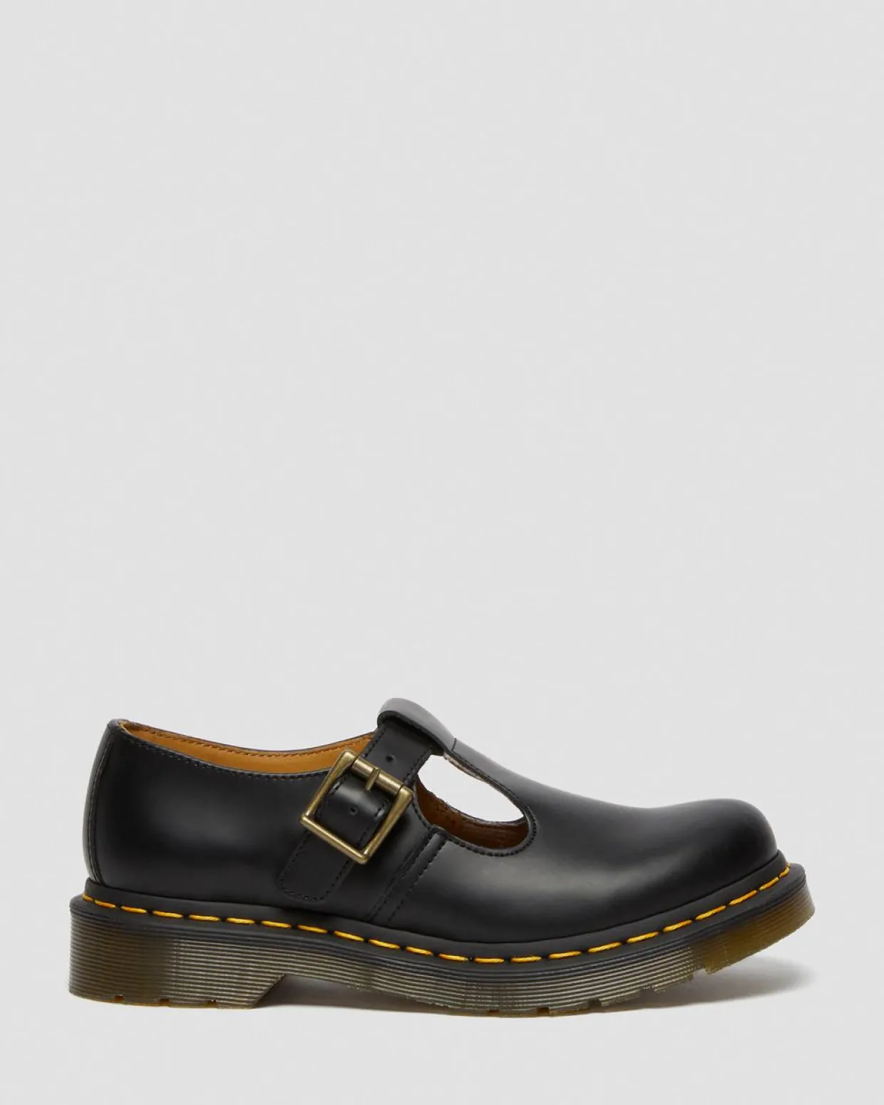 Dr. Martens Babies Polley En Cuir Smooth Noir — Smooth Leather Hot