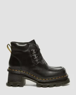 Dr. Martens Boots à 3 œillets Corran En Cuir Atlas à Talons Noir — Atlas Cheap