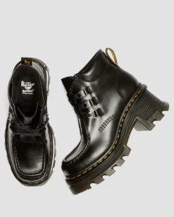Dr. Martens Boots à 3 œillets Corran En Cuir Atlas à Talons Noir — Atlas Cheap