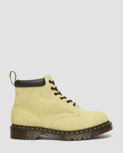 Dr. Martens Boots 939 Ben En Daim à Col Rembourré Et à Lacets Hazy Yellow — Long Napped Suede Online