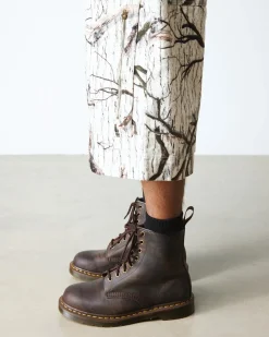 Dr. Martens Boots 1460 En Cuir Crazy Horse à Lacets Marron — Crazy Horse Flash Sale