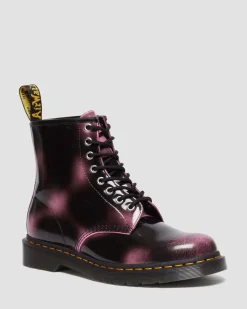 Dr. Martens Boots 1460 En Cuir Distressed Arcadia Rub Off à Lacets Pink — Arcadia Store