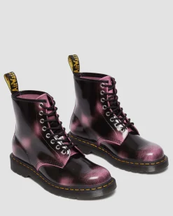 Dr. Martens Boots 1460 En Cuir Distressed Arcadia Rub Off à Lacets Pink — Arcadia Store