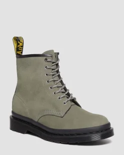 Dr. Martens Boots 1460 En Cuir Milled Nubuck à Lacets NICKEL GREY — Milled Nubuck Wp Sale