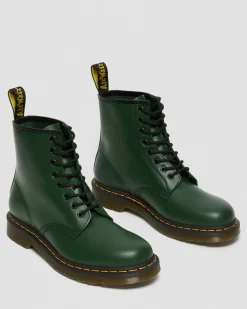 Dr. Martens Boots 1460 En Cuir Smooth à Lacets Vert — Smooth Leather Flash Sale