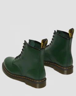 Dr. Martens Boots 1460 En Cuir Smooth à Lacets Vert — Smooth Leather Flash Sale