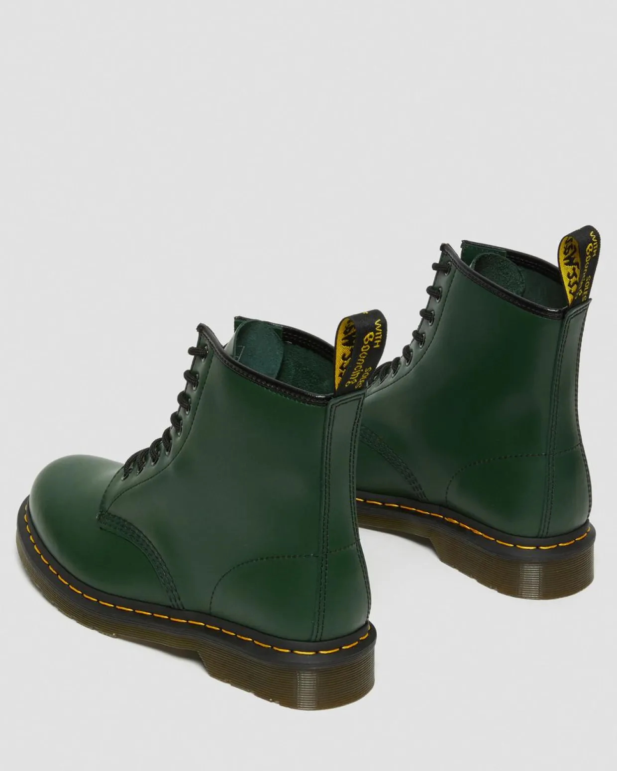 Dr. Martens Boots 1460 En Cuir Smooth à Lacets Vert — Smooth Leather Flash Sale