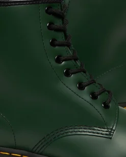 Dr. Martens Boots 1460 En Cuir Smooth à Lacets Vert — Smooth Leather Flash Sale