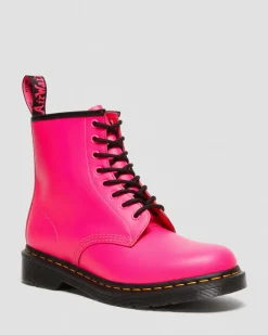 Dr. Martens Boots 1460 En Cuir Smooth à Lacets Rose — Smooth Leather New
