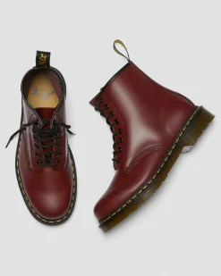Dr. Martens Boots 1460 En Cuir Smooth à Lacets Rouge Cherry Red — Smooth Leather Best Sale