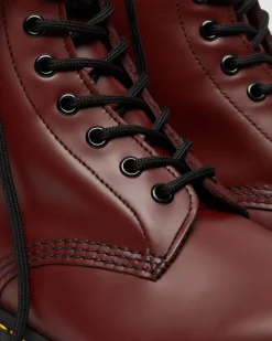 Dr. Martens Boots 1460 En Cuir Smooth à Lacets Rouge Cherry Red — Smooth Leather Best Sale
