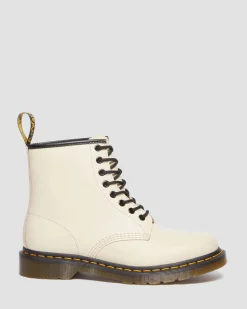 Dr. Martens Boots 1460 En Cuir Smooth à Lacets Beige texturé — Smooth Leather Fashion