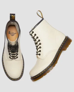 Dr. Martens Boots 1460 En Cuir Smooth à Lacets Beige texturé — Smooth Leather Fashion