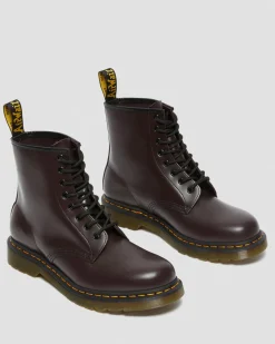 Dr. Martens Boots 1460 En Cuir Smooth à Lacets Bordeaux — Smooth Leather Hot