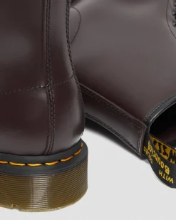 Dr. Martens Boots 1460 En Cuir Smooth à Lacets Bordeaux — Smooth Leather Hot