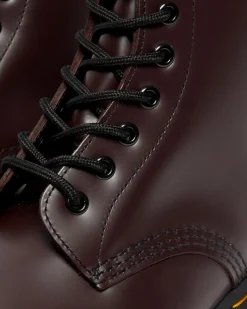 Dr. Martens Boots 1460 En Cuir Smooth à Lacets Bordeaux — Smooth Leather Hot