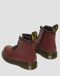 Dr. Martens Boots 1460 En Cuir Softy T à Lacets Pour Tout-petit Rouge Cherry Red — Softy T New