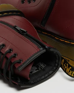 Dr. Martens Boots 1460 En Cuir Softy T à Lacets Junior Rouge Cherry Red — Softy T Discount