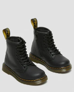 Dr. Martens Boots 1460 En Cuir Softy T à Lacets Pour Tout-petit Noir — Softy T New