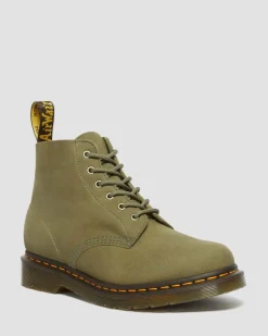 Dr. Martens Boots 101 En Cuir Tumbled Nubuck Muted Olive — Tumbled Nubuck Store