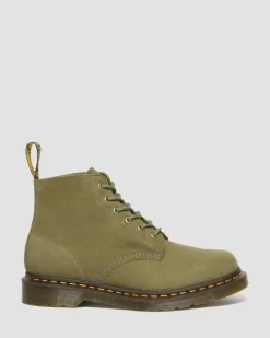 Dr. Martens Boots 101 En Cuir Tumbled Nubuck Muted Olive — Tumbled Nubuck Store