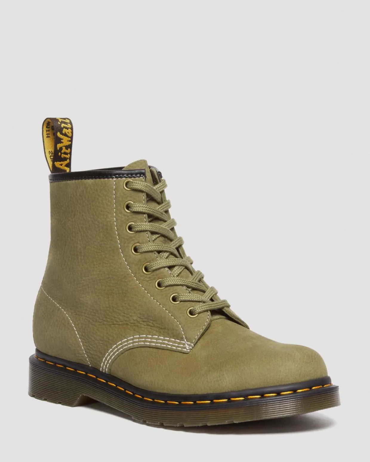Dr. Martens Boots 1460 En Cuir Tumbled Nubuck à Lacets Muted Olive — Tumbled Nubuck Cheap