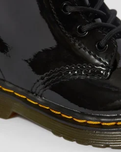 Dr. Martens Boots 1460 En Cuir Verni à Lacets Pour Bébé Noir — Patent Leather New