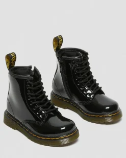 Dr. Martens Boots 1460 En Cuir Verni à Lacets Pour Tout-petit Noir — Patent Leather New