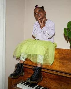 Dr. Martens Boots 1460 En Cuir Verni à Lacets Junior Noir — Patent Leather Sale