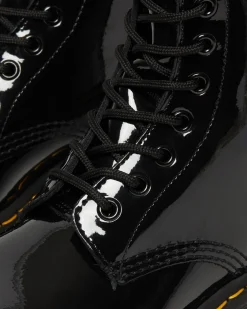 Dr. Martens Boots 1460 En Cuir Verni à Lacets Noir — Patent Leather Sale