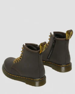 Dr. Martens Boots 1460 En Cuir Wildhorse à Lacets Pour Tout-petit Marron foncé — Wildhorse Lamper Cheap