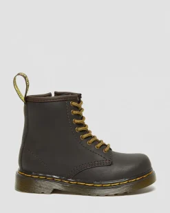 Dr. Martens Boots 1460 En Cuir Wildhorse à Lacets Pour Tout-petit Marron foncé — Wildhorse Lamper Cheap