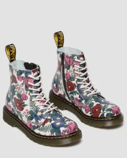 Dr. Martens Boots 1460 English Garden En Cuir à Lacets Junior Multi — Hydro Leather Outlet