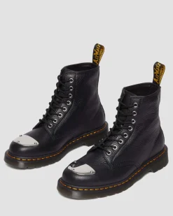 Dr. Martens Boots 1460 Lunar En Cuir à Zip Et à Plaque Noir — Milled Nappa Clearance