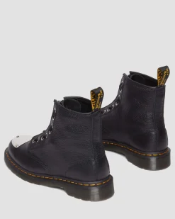 Dr. Martens Boots 1460 Lunar En Cuir à Zip Et à Plaque Noir — Milled Nappa Clearance