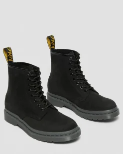 Dr. Martens Boots 1460 Mono En Cuir Milled Nubuck à Lacets Noir — Milled Nubuck Wp Discount