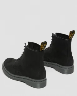Dr. Martens Boots 1460 Mono En Cuir Milled Nubuck à Lacets Noir — Milled Nubuck Wp Discount